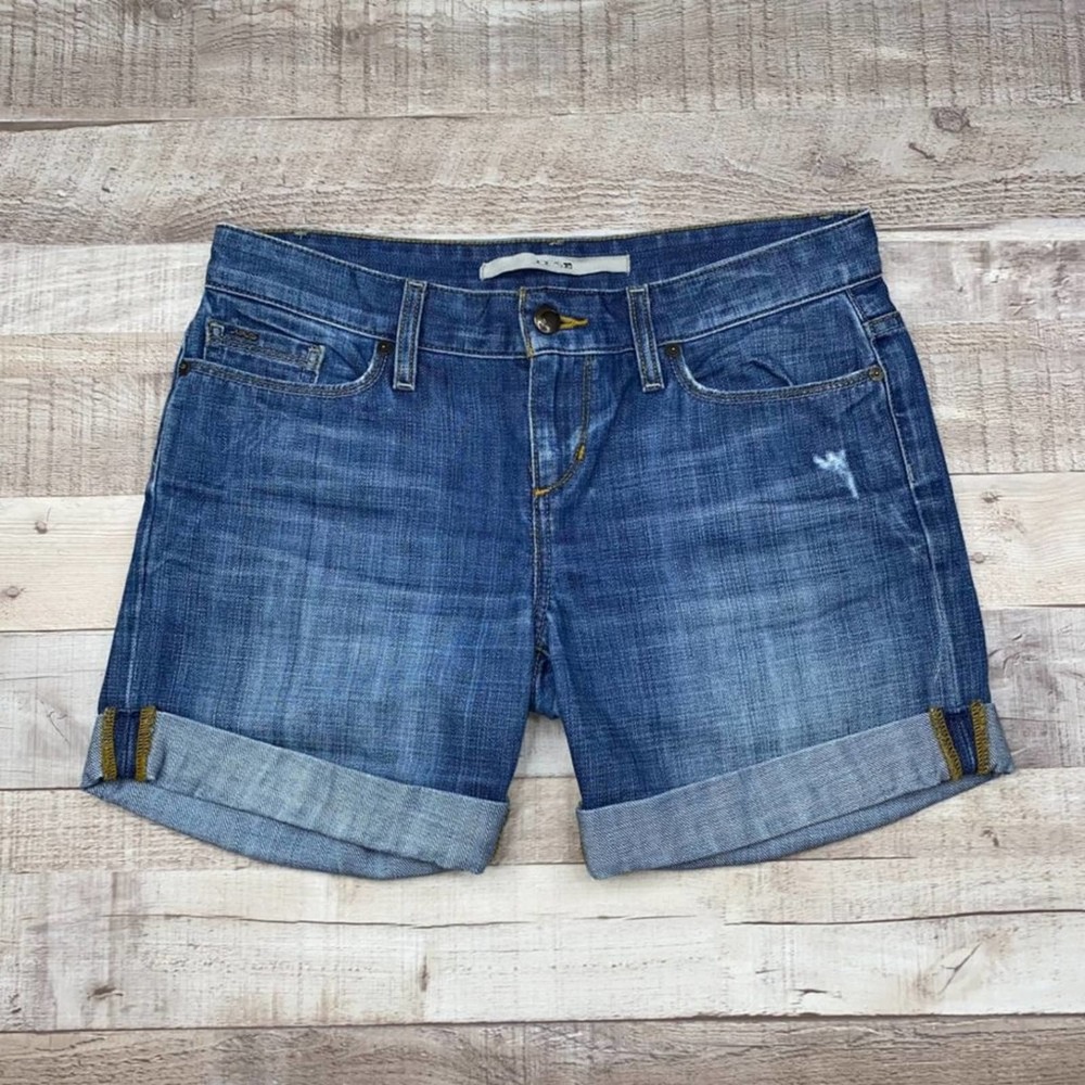 Joe’s Mid Rise Light Wash Blue Cuff Jean Shorts 25